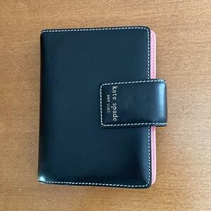 Vintage Kate Spade personal organizer/planner/address book/wallet in brown pink
